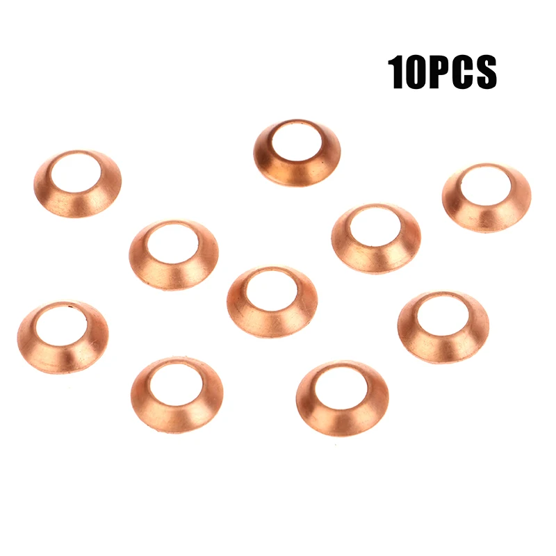 

10 PCS High Pressure Pipe Nest Copper Pad Cone Gasket For High Pressure Oil Tube Anti Oil Leaking Gasket