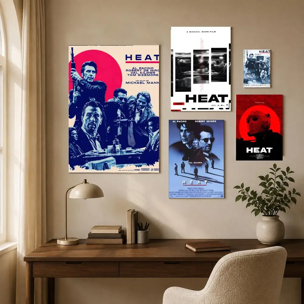 Heat Movie Poster Classic Vintage Whitepaper Prints Artwork Kawaii For Home Room Wall Office Dorm Decor Ideal Gift