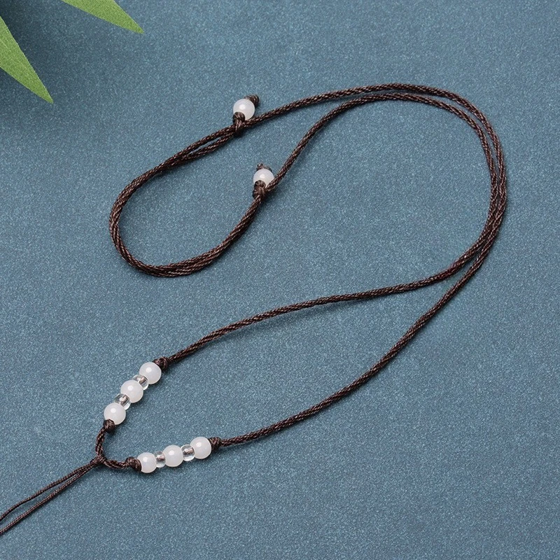 20 قطعة قابل للتعديل حبل المختنق للجنسين بوهو سلسلة بدلاية قلادة ل العقيق الخرز الأحجار الكريمة والمجوهرات