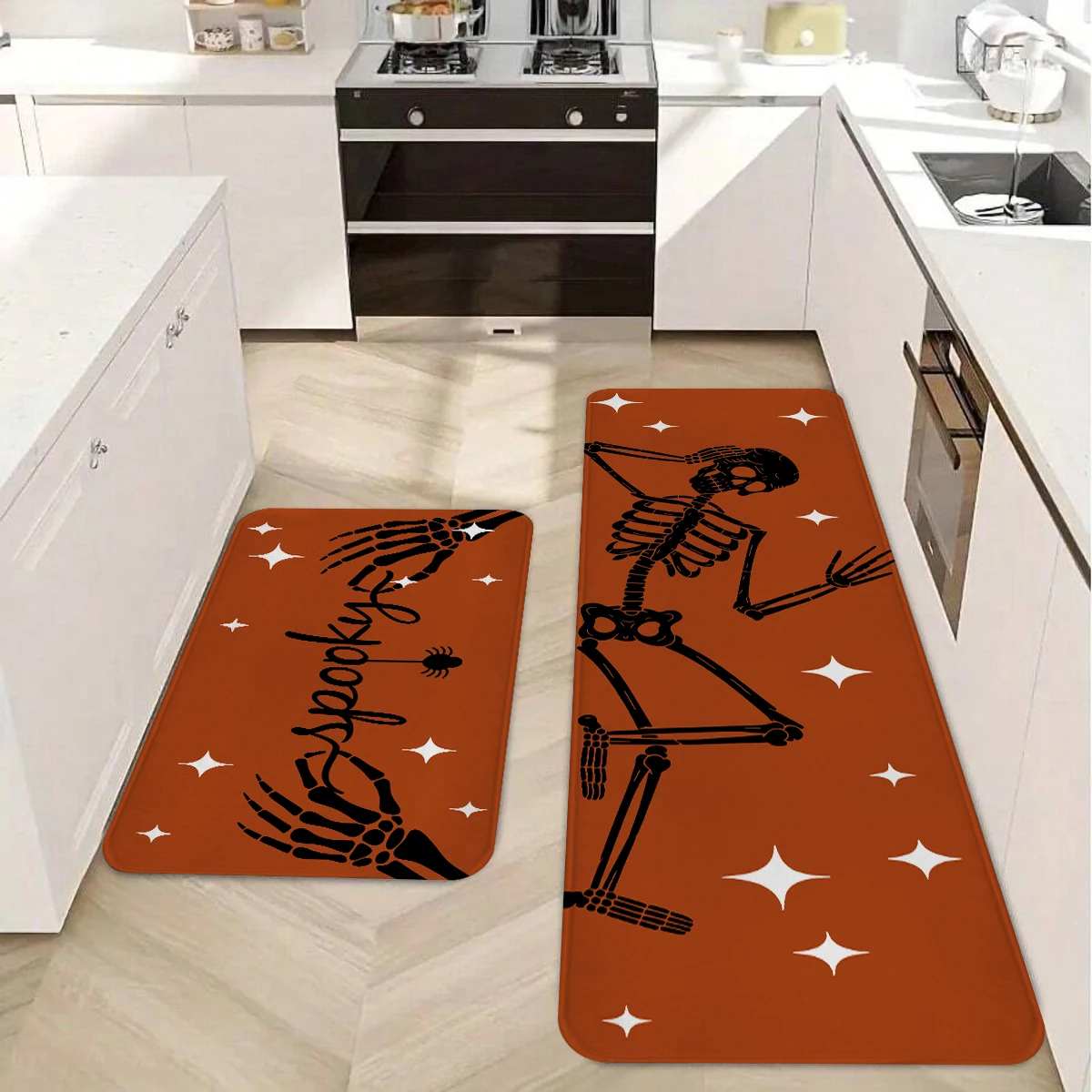 

1/2/3 шт. набор кухонных ковриков на тему Хэллоуина, удобный и мягкий ковер, напольный коврик для украшения дома,