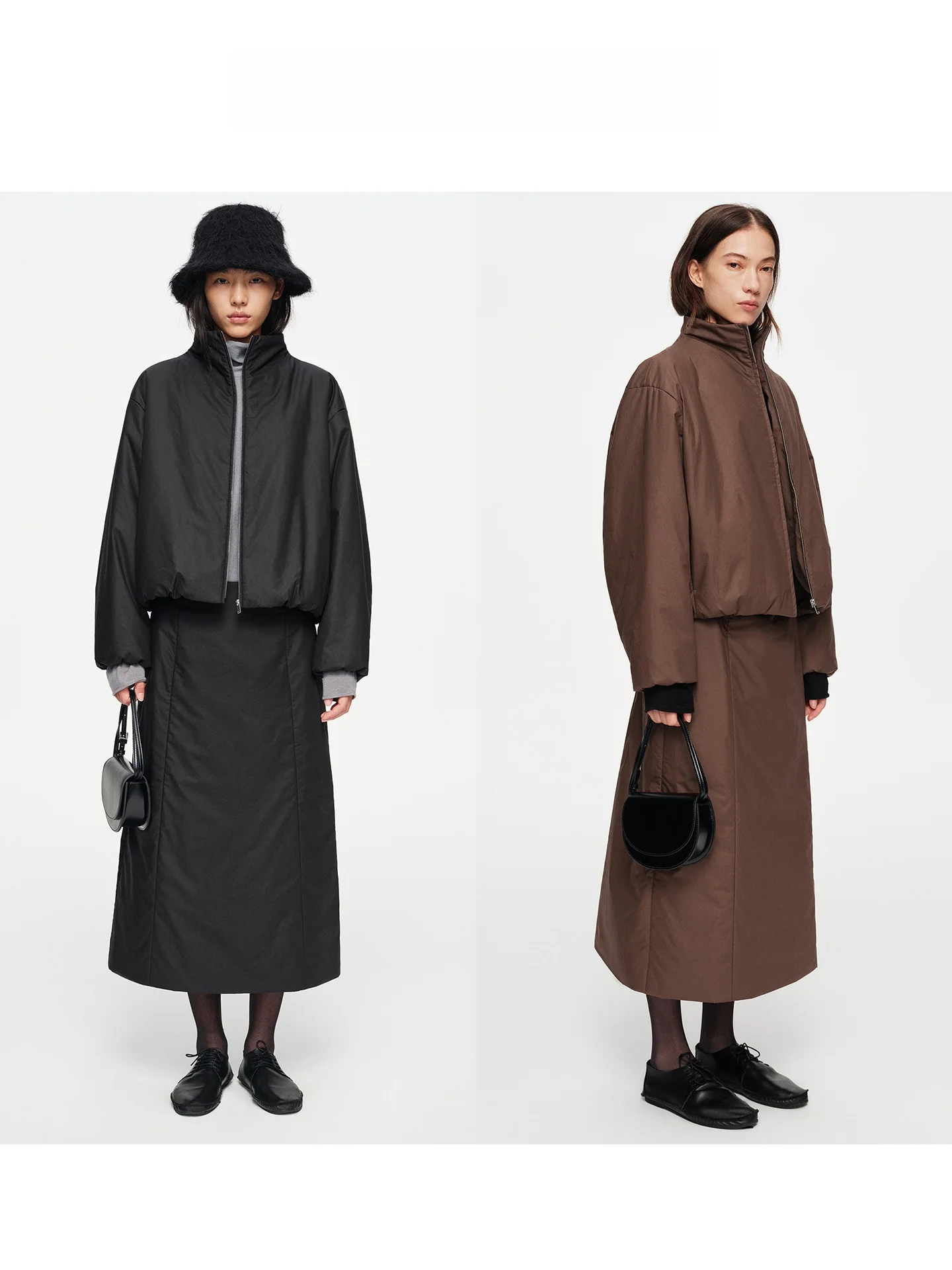 

Легкая плиссированная куртка Jaja с эффектом бумажной текстуры, теплая, из хлопка, для повседневной носки, в стиле пальто-баллон, с юбкой, верхняя одежда из хлопка для поездок на работу