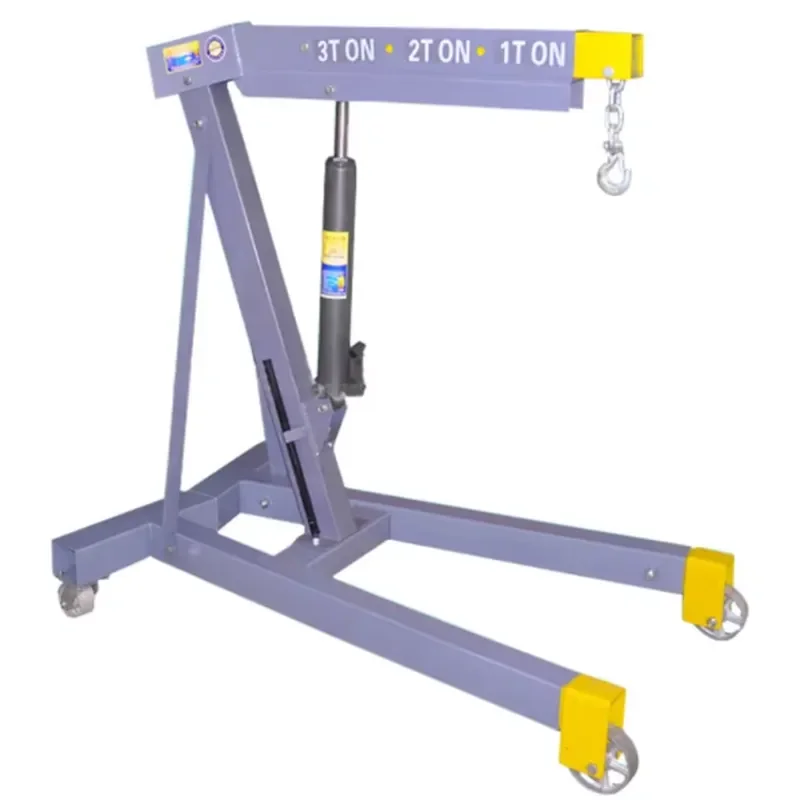 2 Ton Steel Hydraulic Folding Engine Crane Portable Motor Lift Hoist Stand for Auto Repair Shop Garage Workshop Equipment