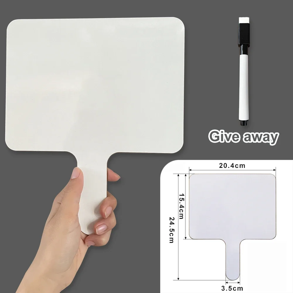 Handheld White Boards Teacher Supplies Dry Erase Mini Small Whiteboard Erasable Answer Game Whiteboards for School Office Memo