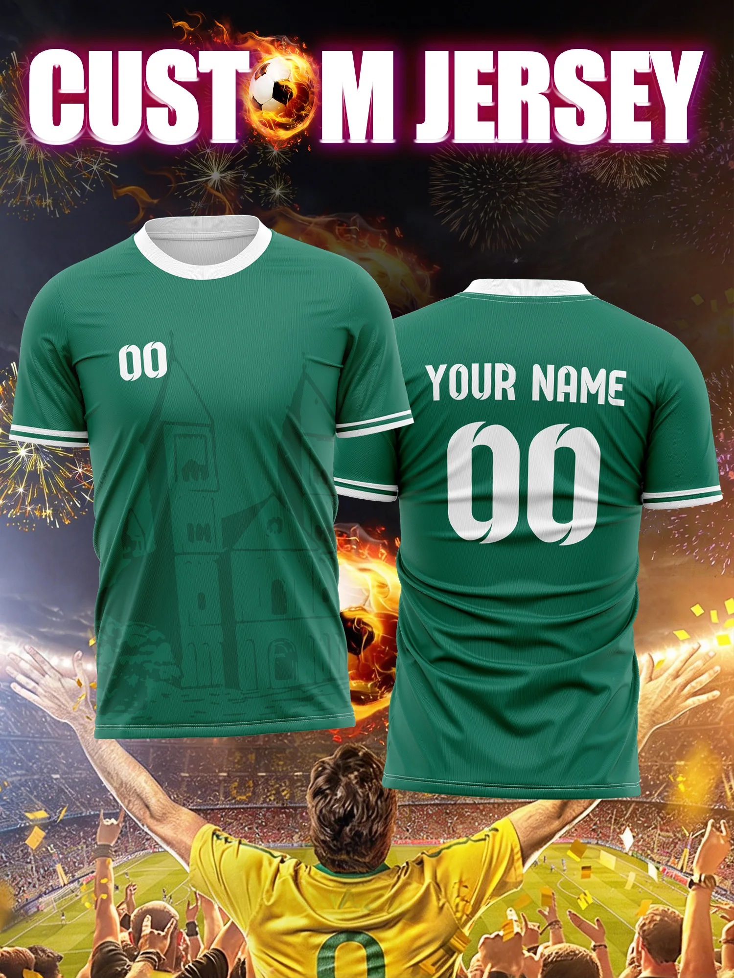 

Футбольная форма с индивидуальным номером и именем, ультралегкая ткань, дышащая тренировочная одежда для футбола