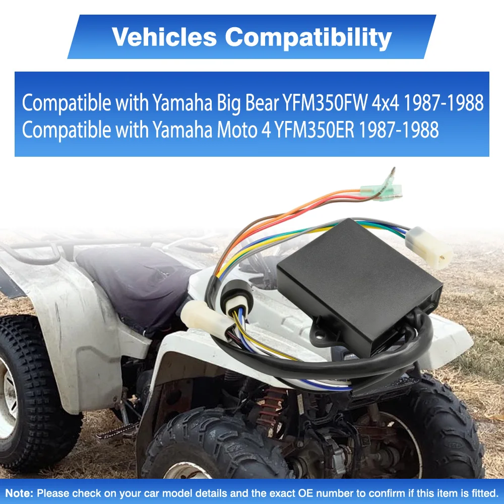 Ignition CDI Module Box Replacement For Yamaha Big Bear YFM350FW 4x4 Moto 4 YFM350ER 1987-1988 1YW-85540-20-00 1YW-85540-20