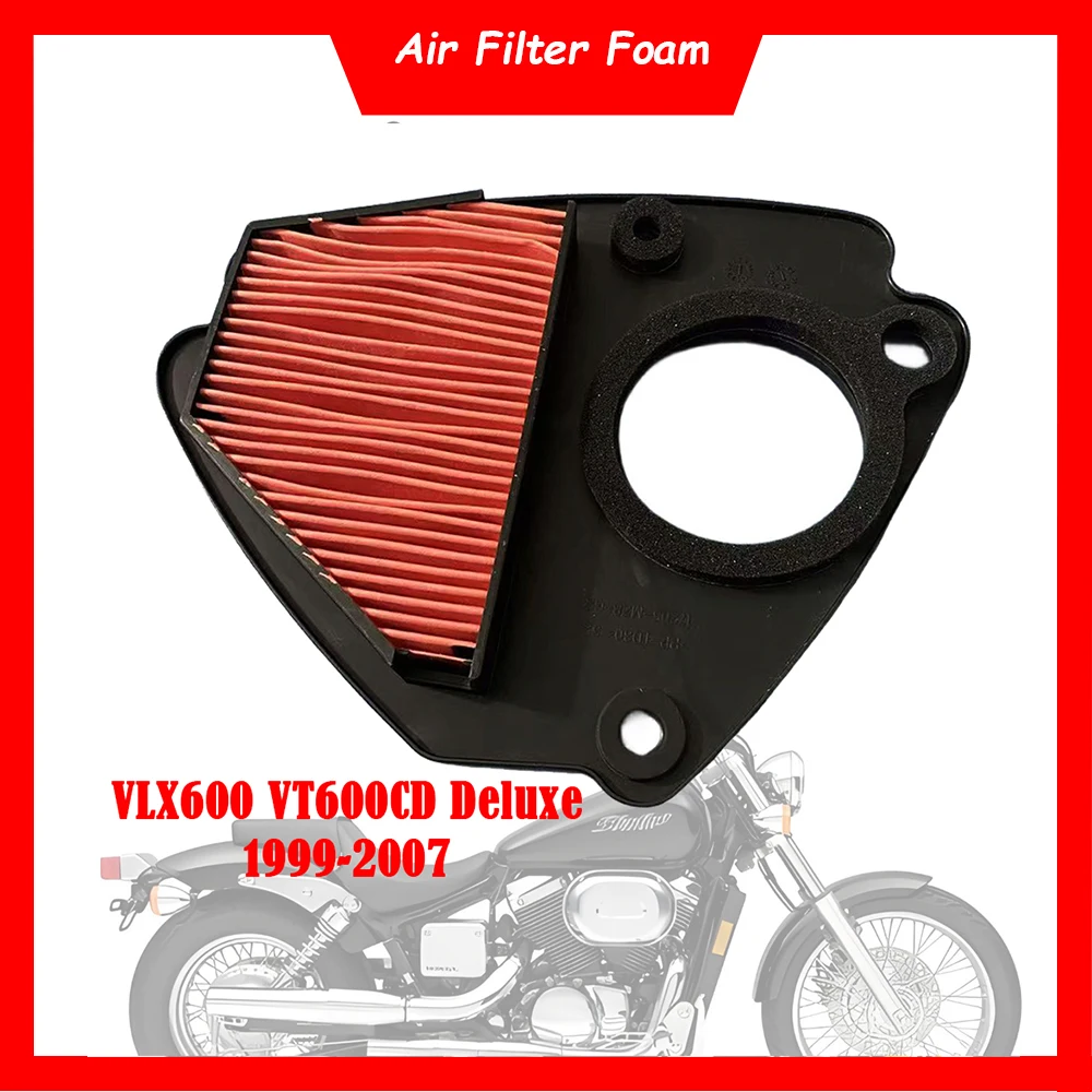

Motorcycle Replacement Engine Air Filter Cleaner Air Intake Filter Element For Honda Shadow VLX600 VT600CD Deluxe 1999-2007