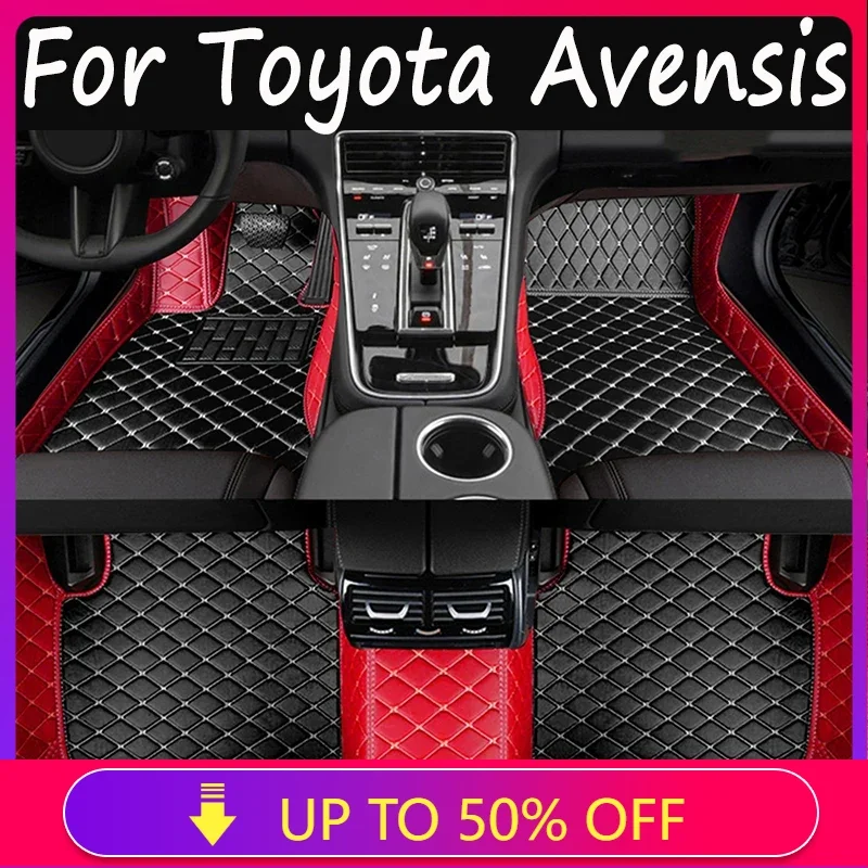 

Car Floor Mats For Toyota Avensis T270 2010~2017 Full Set Luxury Leather Mat Durable Waterproof Carpet Auto Rugs Car Accessories