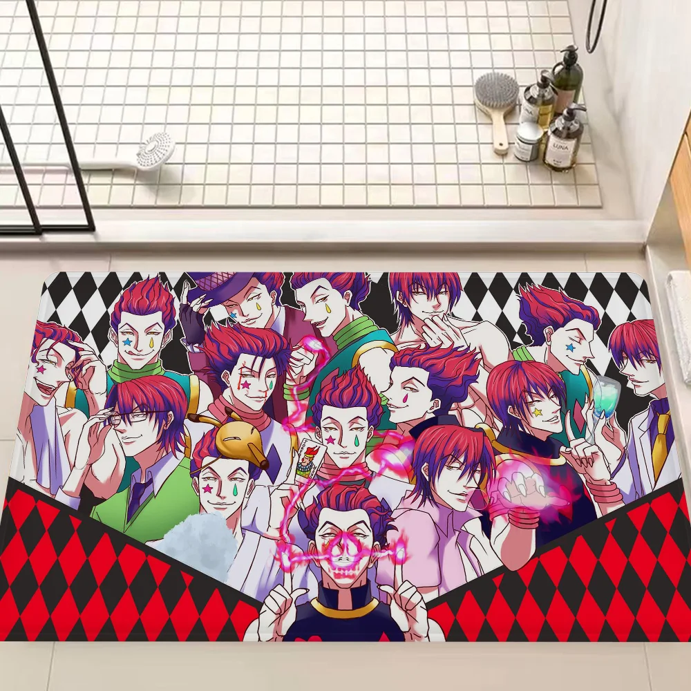 Hisoka Anime Hunter X Hunter Floor Mat Rectangle Anti-slip Home Soft Badmat Front Door Indoor Outdoor Mat Hotel Decor Mat