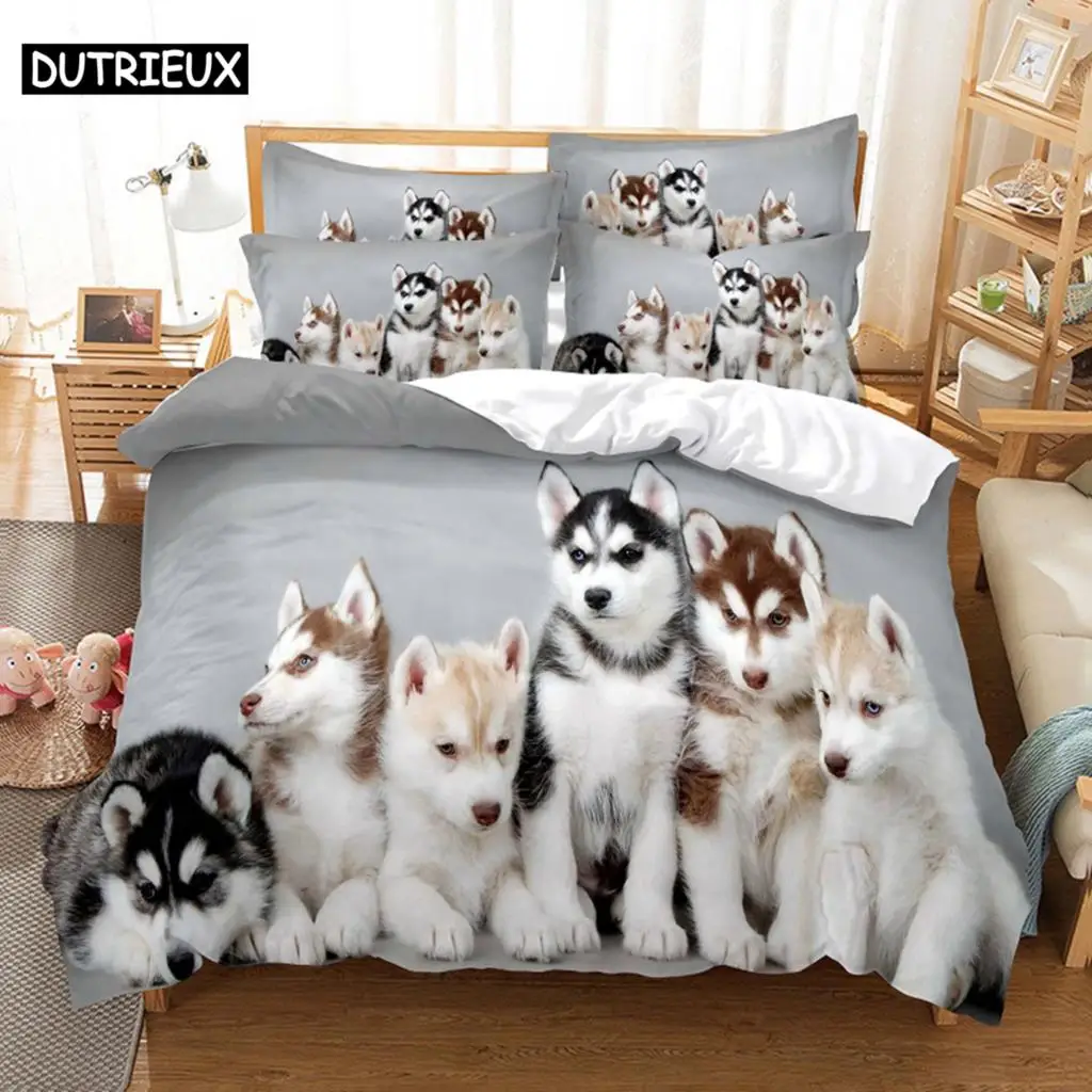 

Siberian Husky Bedding Set Duvet Cover Set 3d Bedding Digital Printing Bed Linen Queen Size Bedding Set Fashion Design