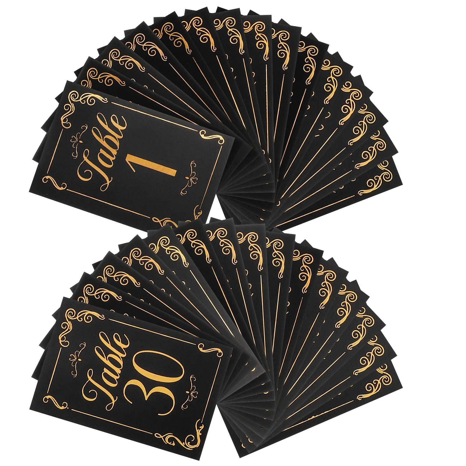 

31 Pcs Table Labels Banquet Seat Cards Table Number Classroom Numbers Square Plate Black Large Reusable