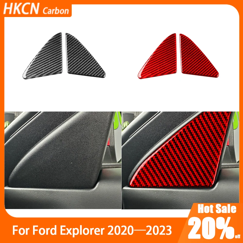 

Carbon Fiber Front Door Inner A-pillar Panel Car Accessories Interior Cover Trim Modified Sticker For Ford Explorer 2020—2023