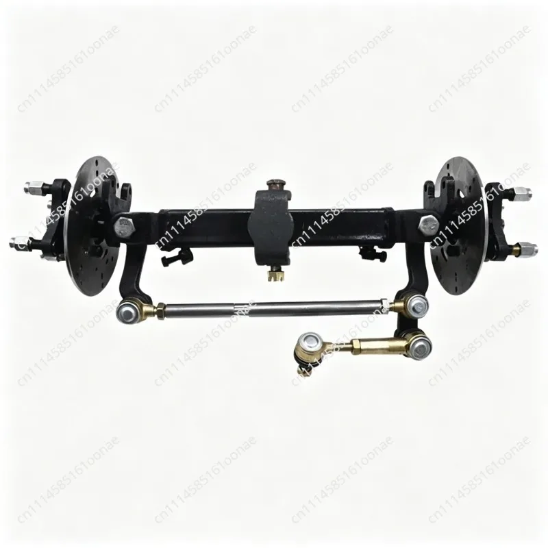 Electric four-wheeler disc brake front axle weighted round tube square tube kit complete dining car trolley flat chassis