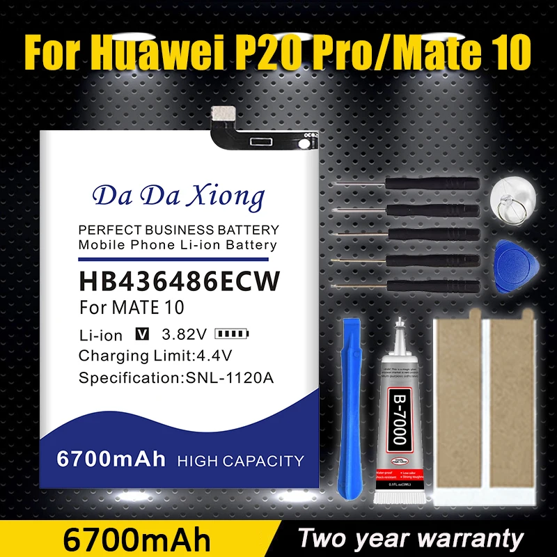 6700mAh HB436486ECW Battery for HUAWEI P20 Pro (MATE 10 / 10 Pro / X/ 20) (Honor View 20/ V20/ 20 Pro) (Nova 5i Pro / 5Z)