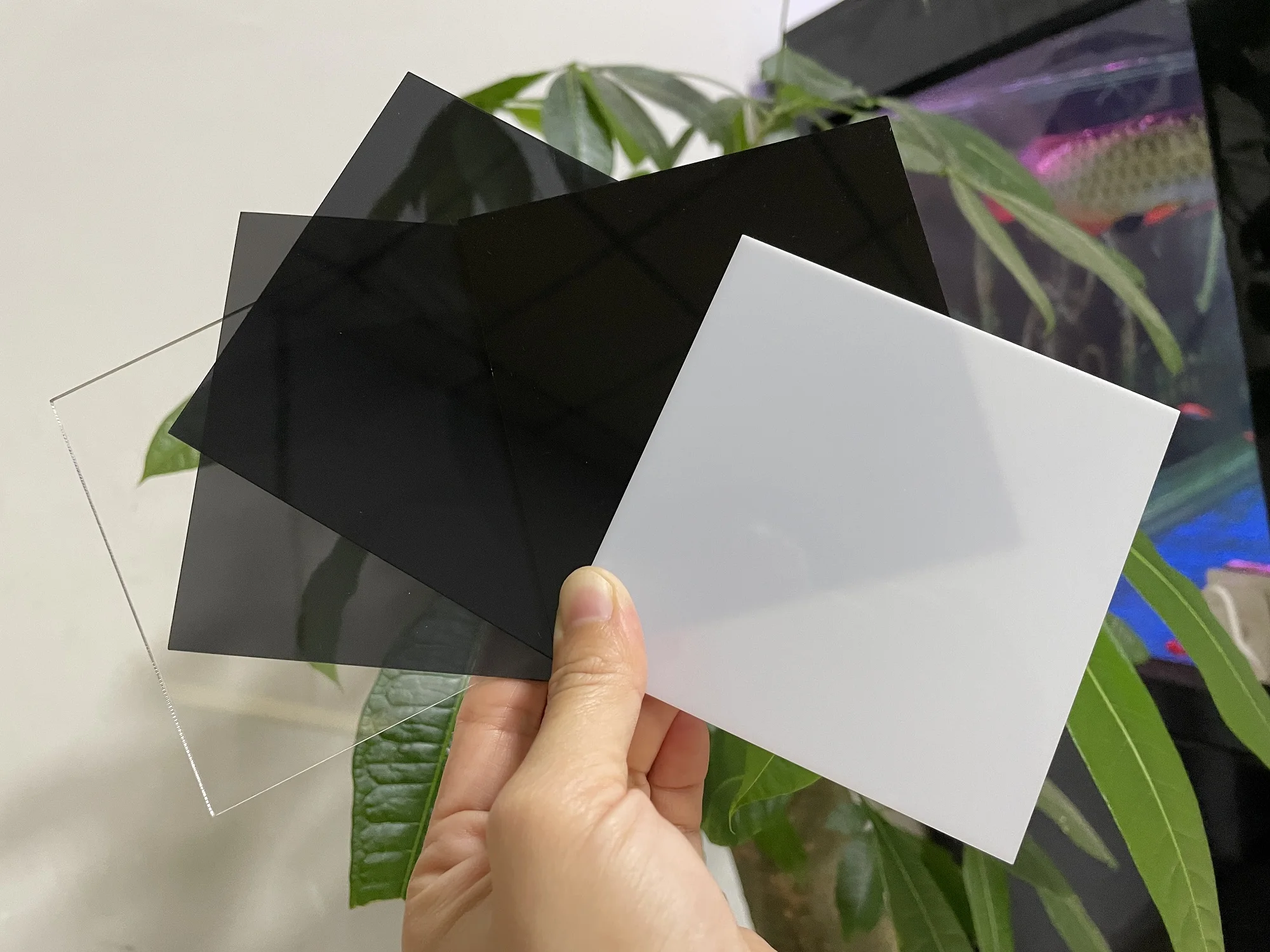 1mm Square Translucent Black Grey Plastic Disc Acrylic Board Plexiglass For Advertising,DIY Scrafts,Paiting,LED Screen Cover