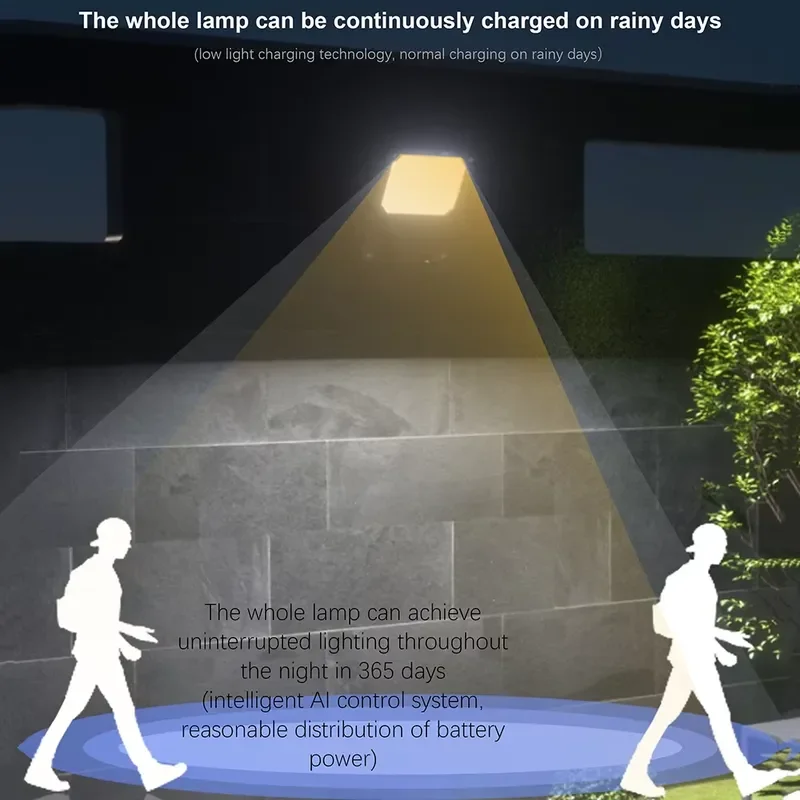 Solar Flood Light LED Motion Sensor Remote Control IP66 Waterproof Security Light with Auto On/Off for Garden Outdoor Use