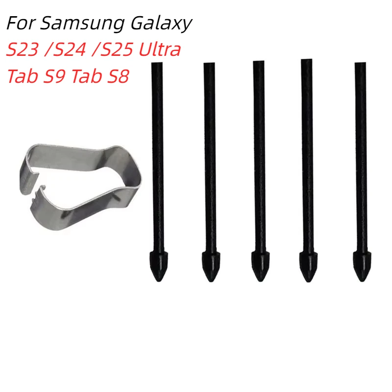 

5PCS for Samsung Galaxy S24 Ultra S23 Ultra Tab S9 Tab S8 Touch Stylus S Pen Nib with Removal Tweezers