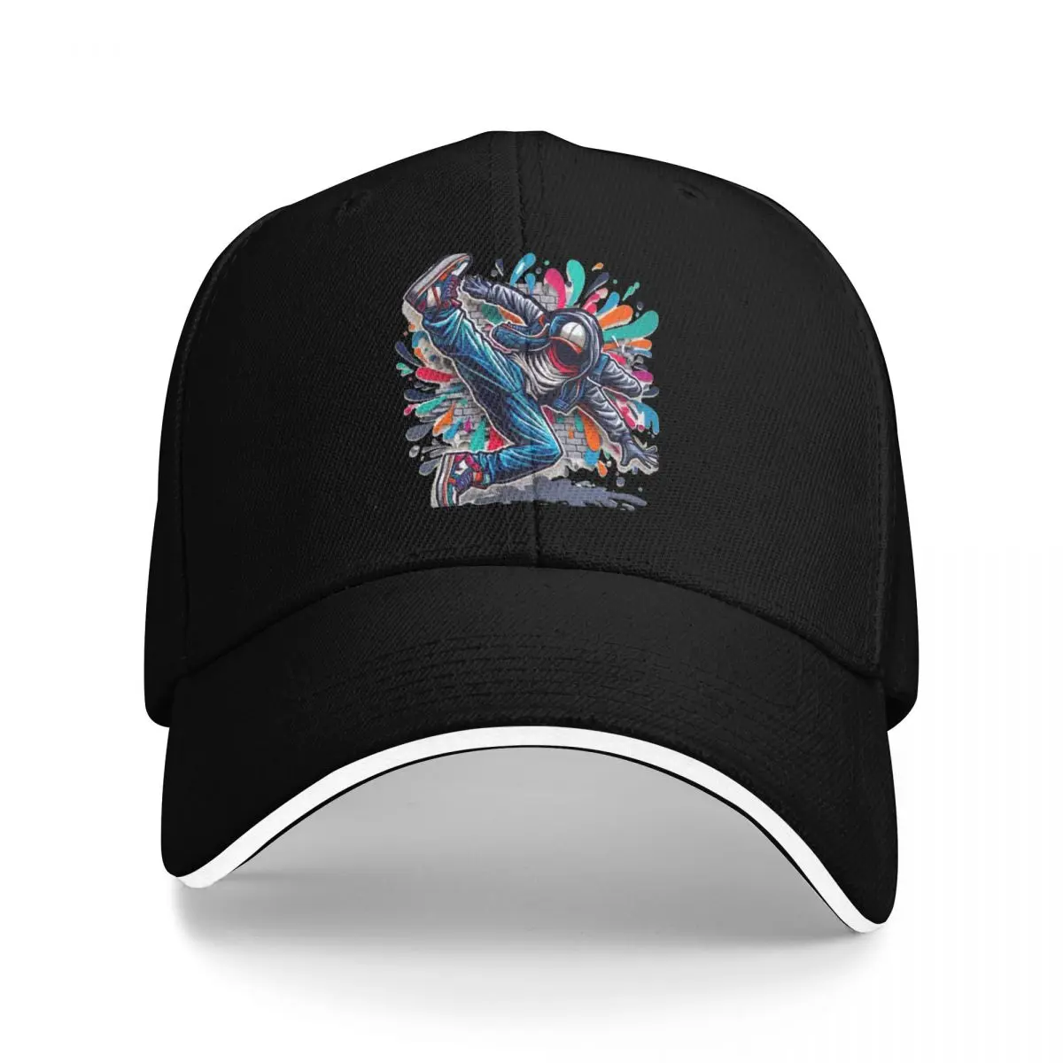 

Bboy Urban Street Dance in Paper cut Art Baseball Cap Brand Man cap Christmas Hat Women's Golf Wear Men's