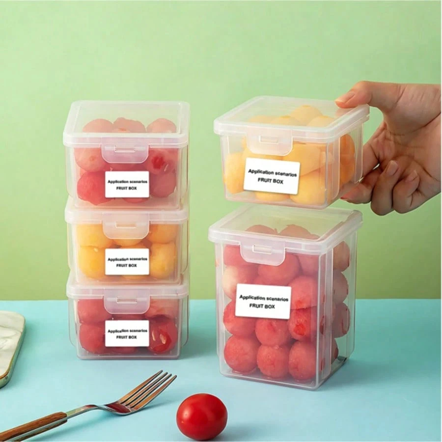 Thermal Label Printer Paper, White Square Self-Adhesive Thermal Paper, Thermal Labels Compatible With M110 M120 M200 M220 Label