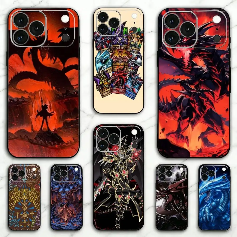 

Dragon Black Eyes Red Y-Yu-Gi-Oh Phone Case For iPhone 17,16,15,14,13,12,11 Plus,Pro Max,XS,Soft Silicone Black Cover