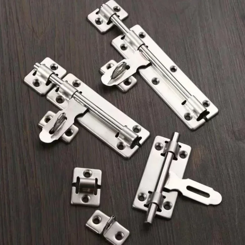 4/6/8Inch Stainless Steel Slide Bolt Lock Gate  for Gates Fences Garage Shed Doors Hardware Gate Safety Door Bolt