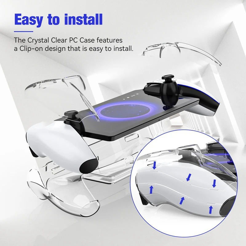 Adequado para ps5 portal handheld cristal transparente capa protetora streaming portátil pc capa protetora