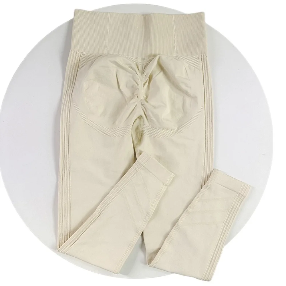 

Спортивные брюки для йоги с высокой талией, эластичные спортивные леггинсы для фитнеса с подъемом бедер, дышащие бесшовные леггинсы для йоги для похудения, бег