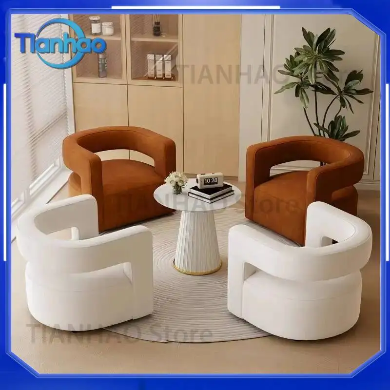 Accordion Chair for Lounge Office Store Simple Light Luxury Clothing Single Sofa for Small Beauty Salon Seating Reception