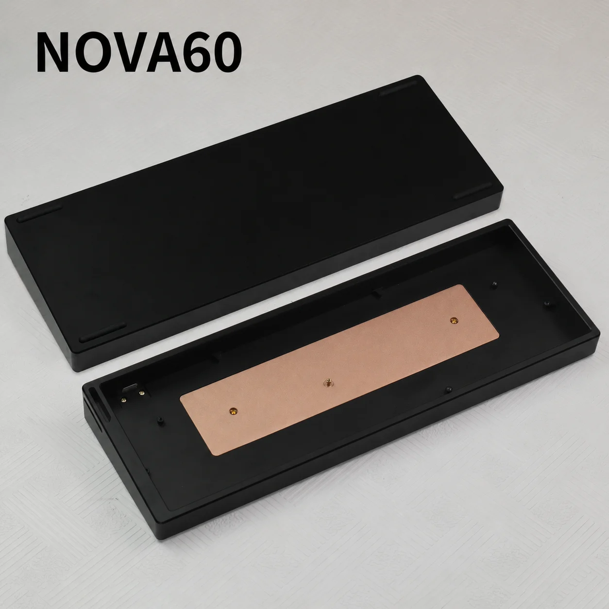 MMD NOVA60 Mechanical Keyboard Case For Wooting60 GH60 Tray Mount CNC Aluminum Alloy 180 Grit Weight Included