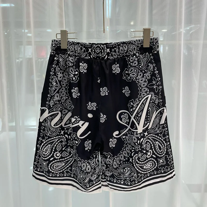 New Men\'s Summer Shorts Loose Luxury Shorts 3D Printed Casual Floral Monogram Harajuku Street Shorts Hawaiian Beach Shorts