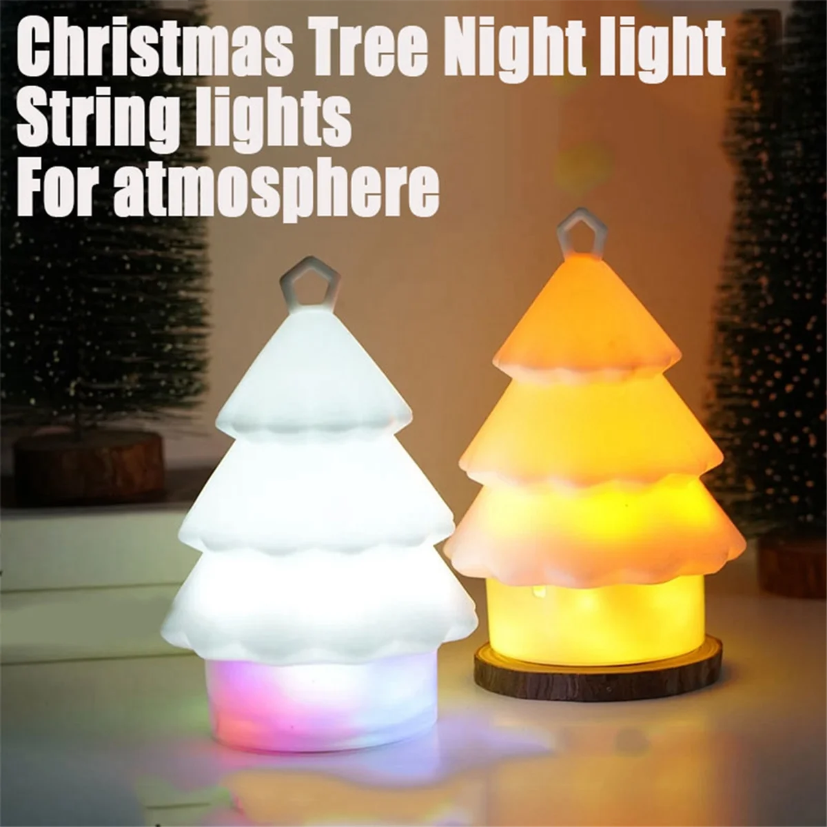 LED Christmas Tree String Light, 10m Rechargeable Outdoor Atmosphere Night Lamp Camping Decor Lighting, Holiday Season