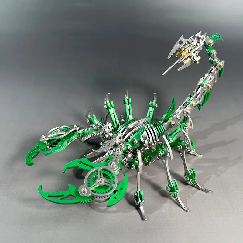 3d metalowy konstruktor Puzzle Scorpion zestaw modeli do składania symulacja mechaniczny montaż owadów układanka antystresowa zabawki wykonane