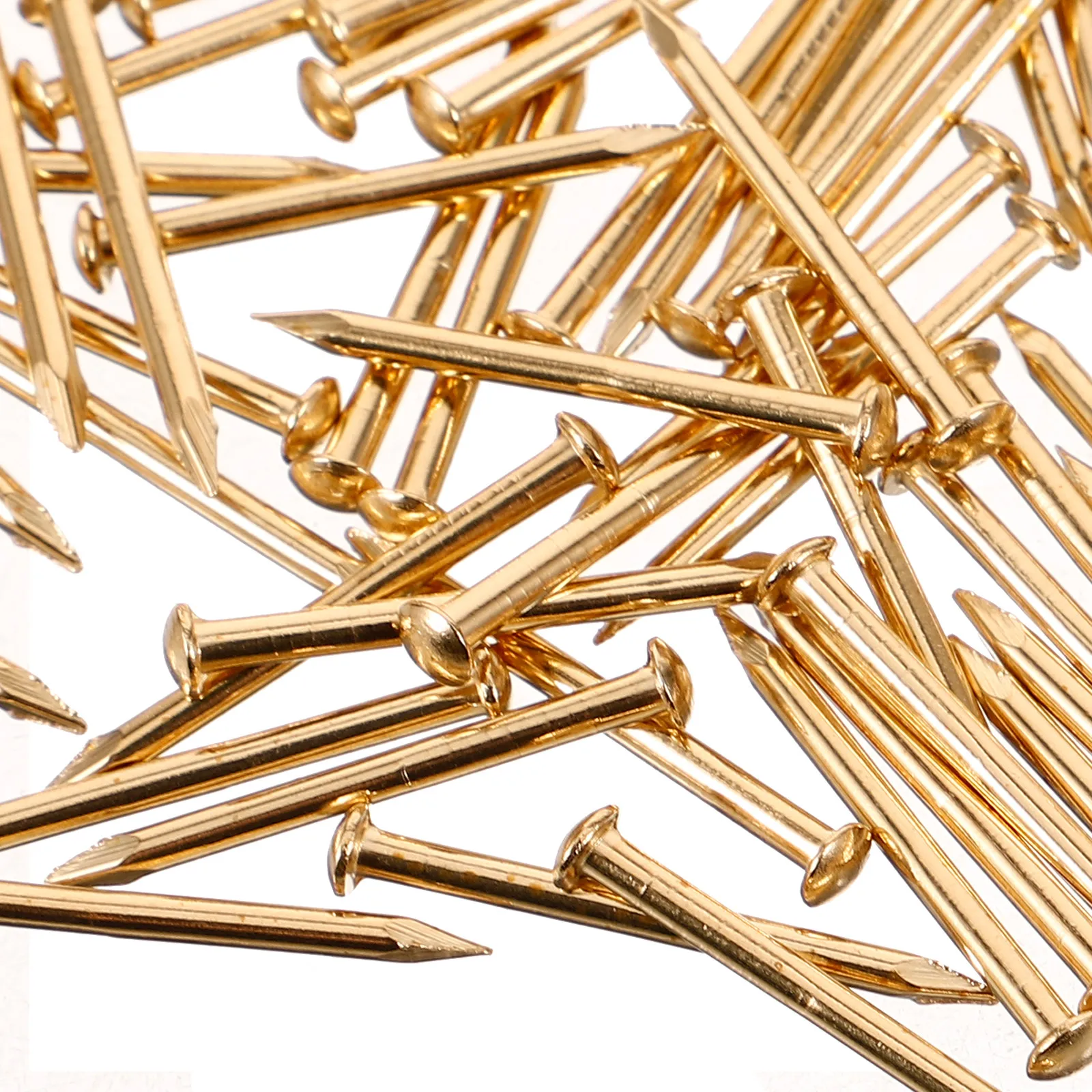 

100Pcs 18Mm Round Head Brass Nails for Furniture Hinges Decorative Boxes DIY Woodworking Carpentry Upholstery Hardware