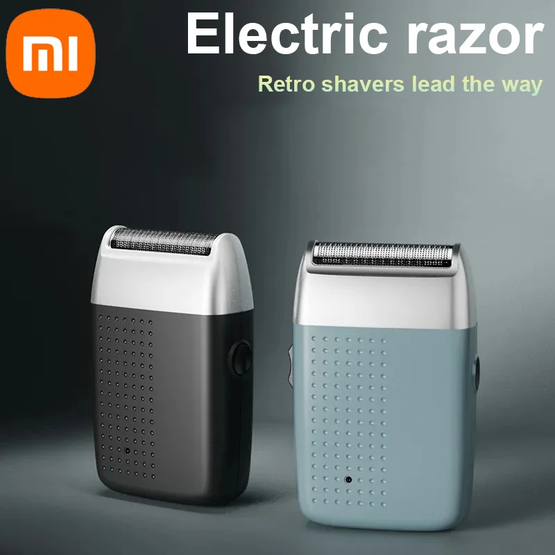 Xiaomi Retro Electric Smart Shaver Home Car Shaver Digital display Mini double blade rechargeable shaver Powerful gift for men