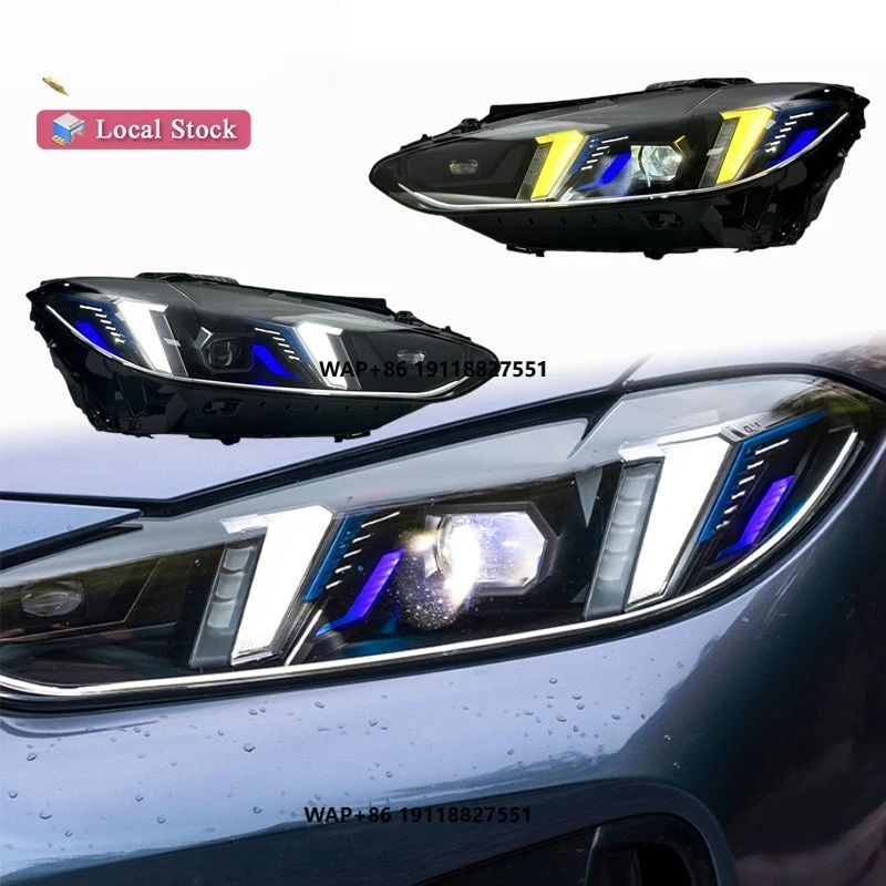 

SJC Auto Headlights for 2021-2024 4 Series G22 G82 G80 M3 M4 Snake Eyes Style Dual Color Headlight Front Lamp