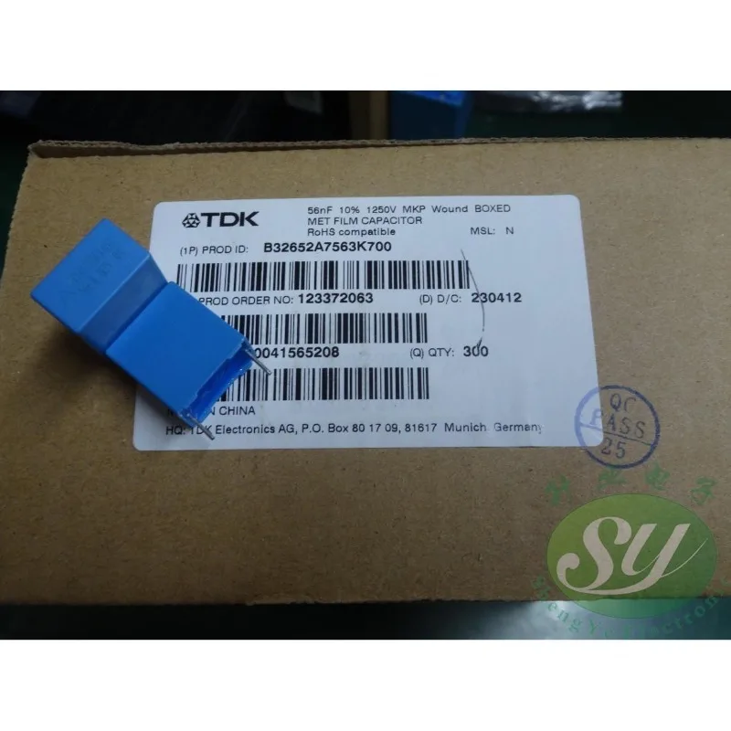 

5PCS/10PCS EPCOS 0.056uf/1250v 56nf 563 15MM new film capacitor B32652A7563K