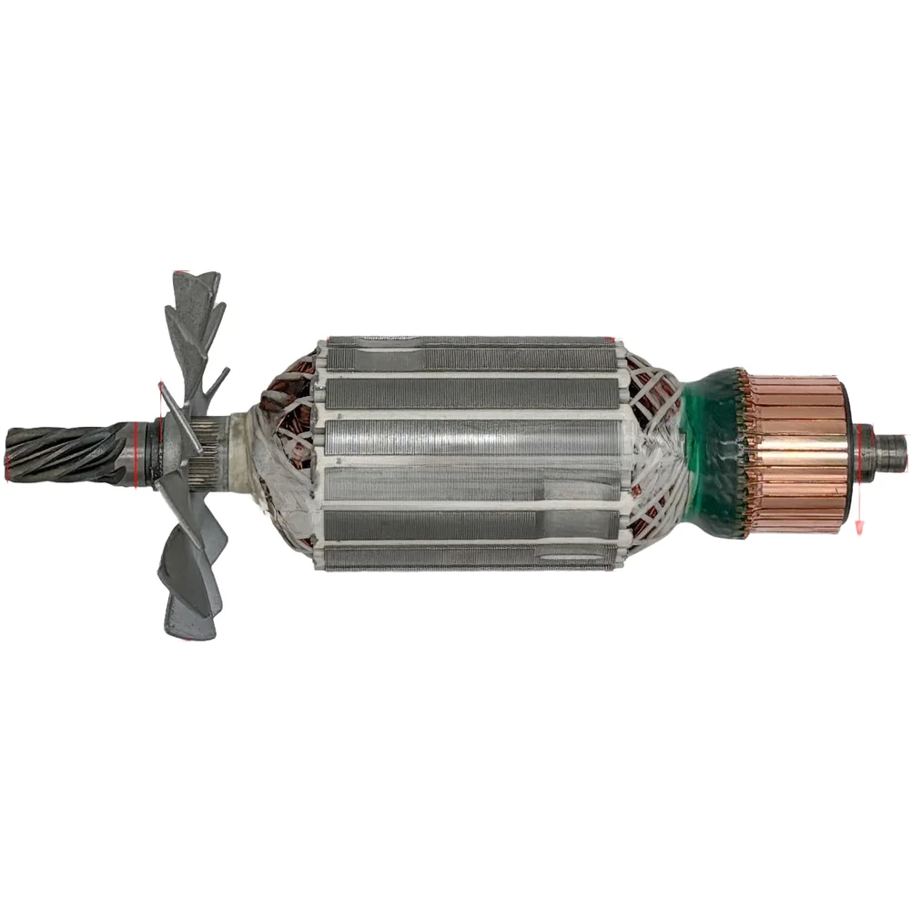 Efficient 7 Tooth Copper Motor Ruiqi 7614NB for Cutting Machine 355 with 165mm Shaft Distance and 1300g Weight