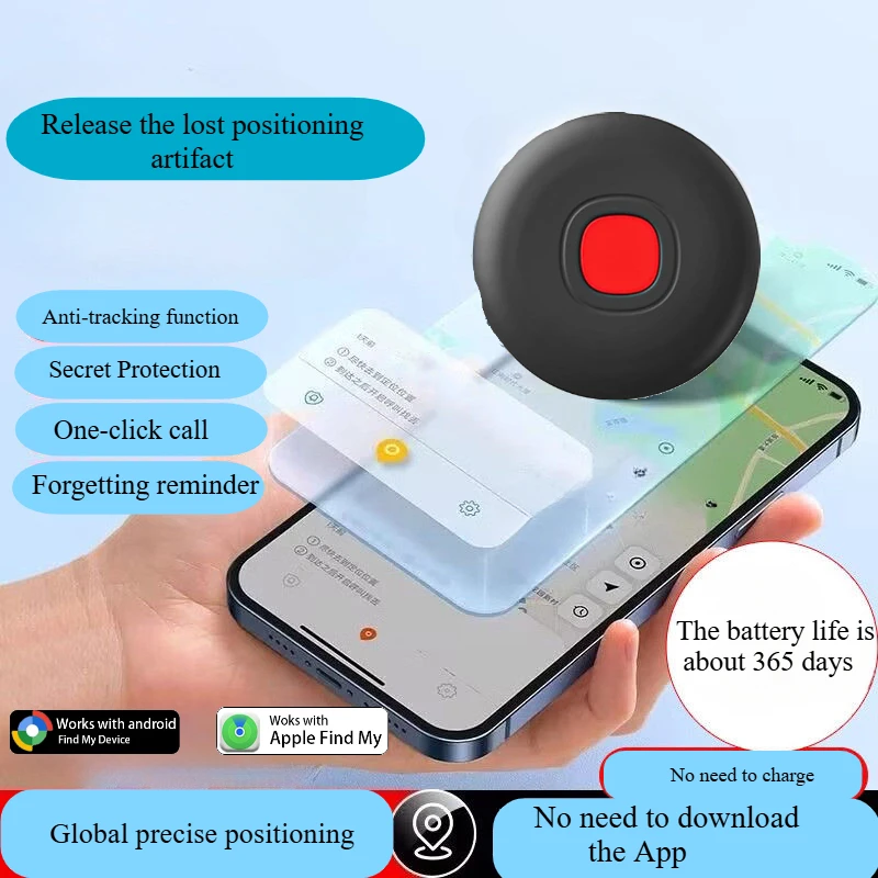 

Мини-локатор Airtags Android, анти-потерянный брелок для кошелька Apple, смарт-теги, трекер с синими зубами, поиск предметов для ключей, использование Find My/Hub
