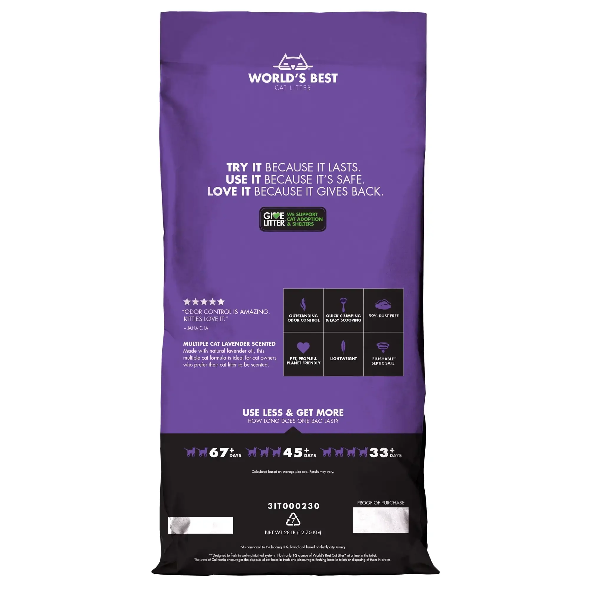 World's Best Cat Litter™ Lavender Scented  Litter 28 lb