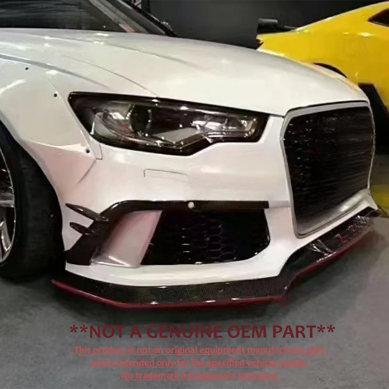 For Audi A6 MB Style Body Kit Spoiler Front Rear Diffuser Side Skirt Wheel Arch Trim Exterior Modification Parts