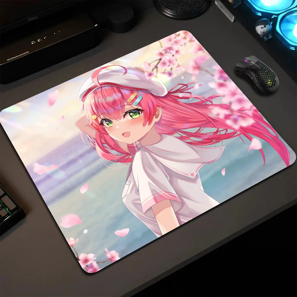 

Sakura Miko Hololive Girl Anime Mousepad Small LockEdge Mouse Pad For Gamers Computer Desk Pad Anti-slip Rubber