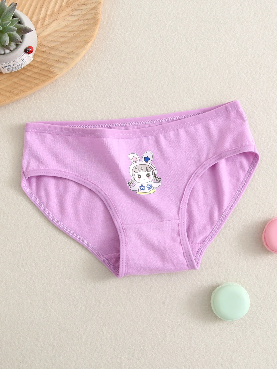 6 Pack Cute Girl Kids Panties Cotton Comfortable Daily Briefs Underwear