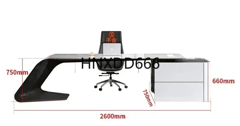 Modern Fashion Office Office Desk for Boss Manager Supervisor Office Desk and Chair Combination