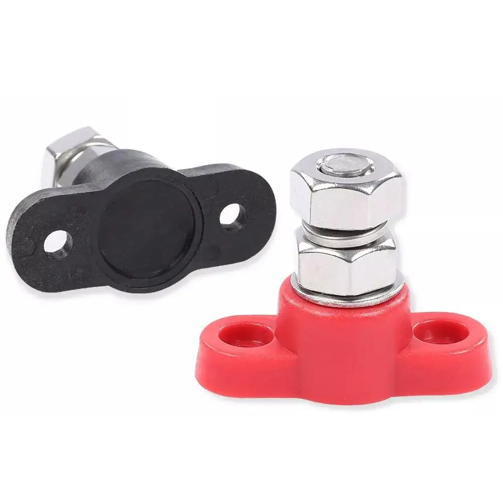 

5/16-дюймовый двойной клеммный блок, клеммные колодки силового кабеля для автомобиля, автобуса, лодки, грузовика, прицепа, каретки постоянного тока 12 В-24 В, универсальный