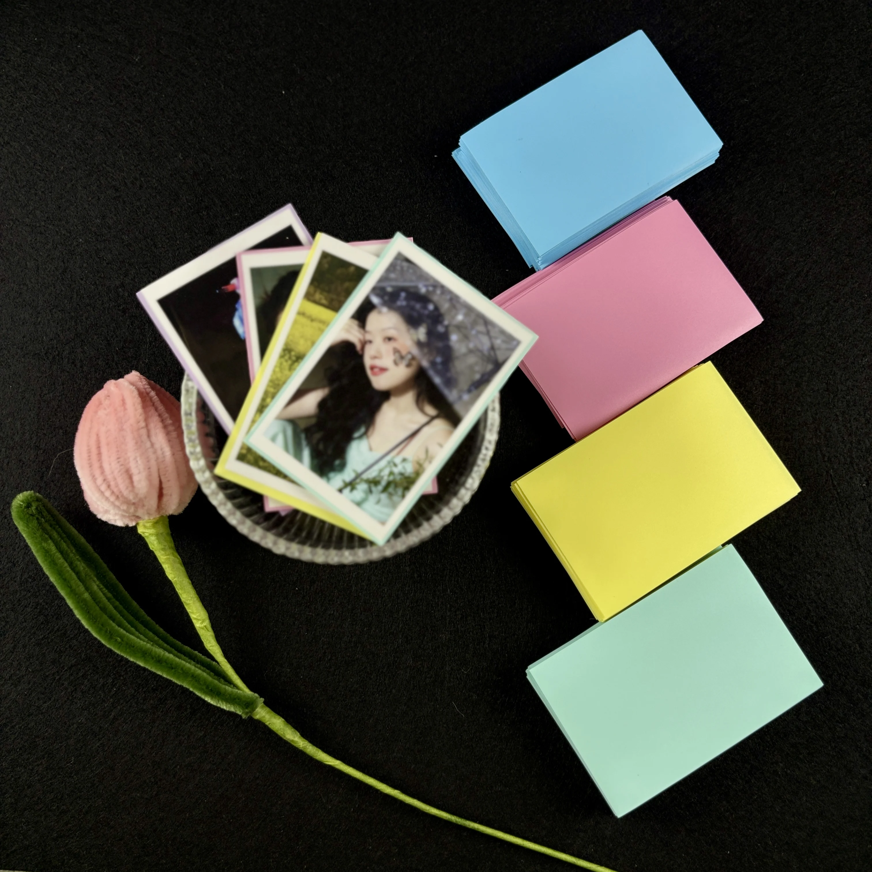 50-250pcs Holo Card Sleeves 61x91mm 20C Macaron Color Kpop Holder For Postcards Films Game Cards Photocard Protector