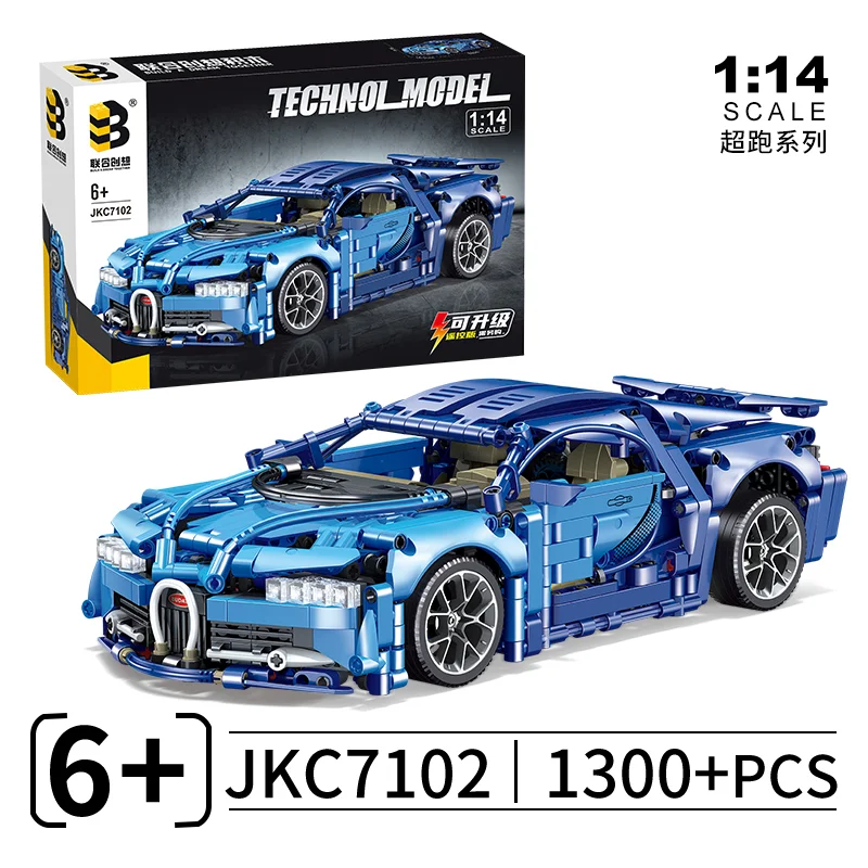 ToylinX 1:14 اللبنات سيارة MOC مدينة سرعة سيارة فاخرة السيارات سباق السيارات مع سوبر المتسابقين الطوب لعب للأطفال هدية