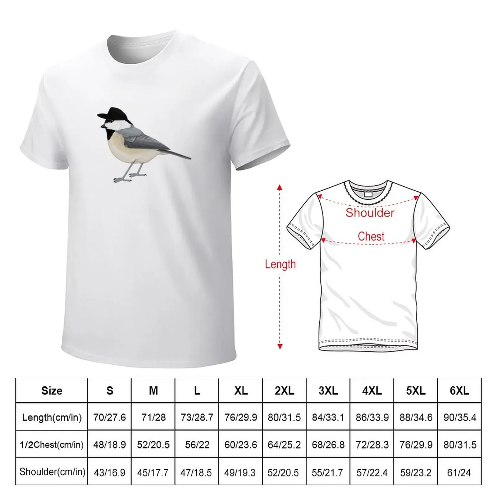 Black-capped Chickadee T-Shirt summer top summer tops Men's clothing