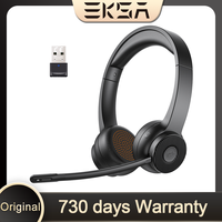 EKSA H16 Bluetooth 5.2 Wireless Headphones with ENC Mic 55H Music Time Call Headset with Dongle for Call Center/Driver/Office