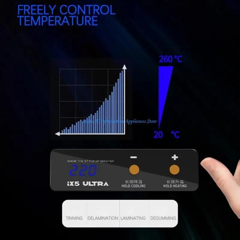 はんだ付けや接着剤の除去作業に最適な金属予熱プラットフォームステーションホルダー