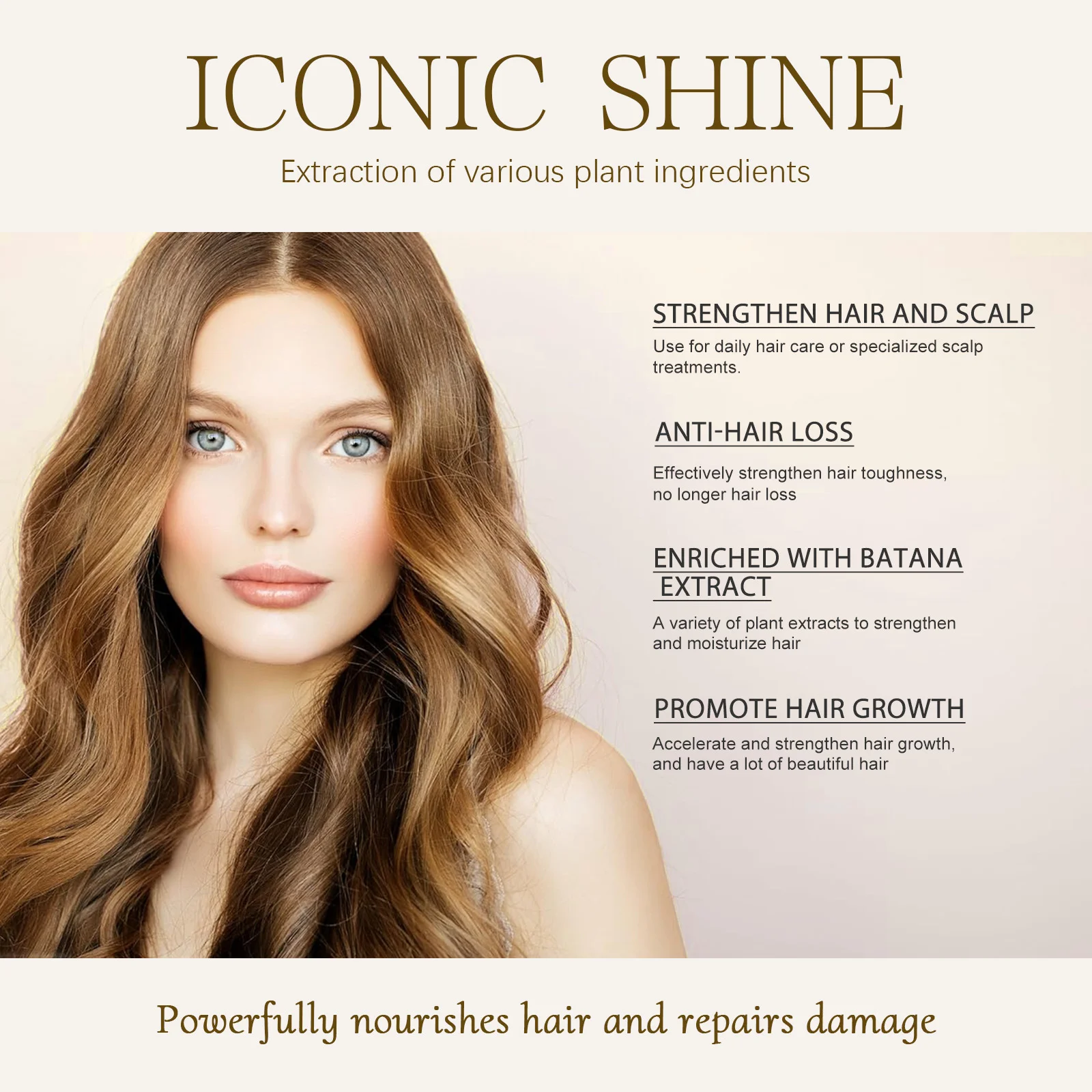 زيت البتانا الطبيعي نمو الشعر يمنع تساقط الشعر القضاء على أطراف الانقسام التالفة تغذي مكافحة كسر بلسم الشعر الرجال النساء