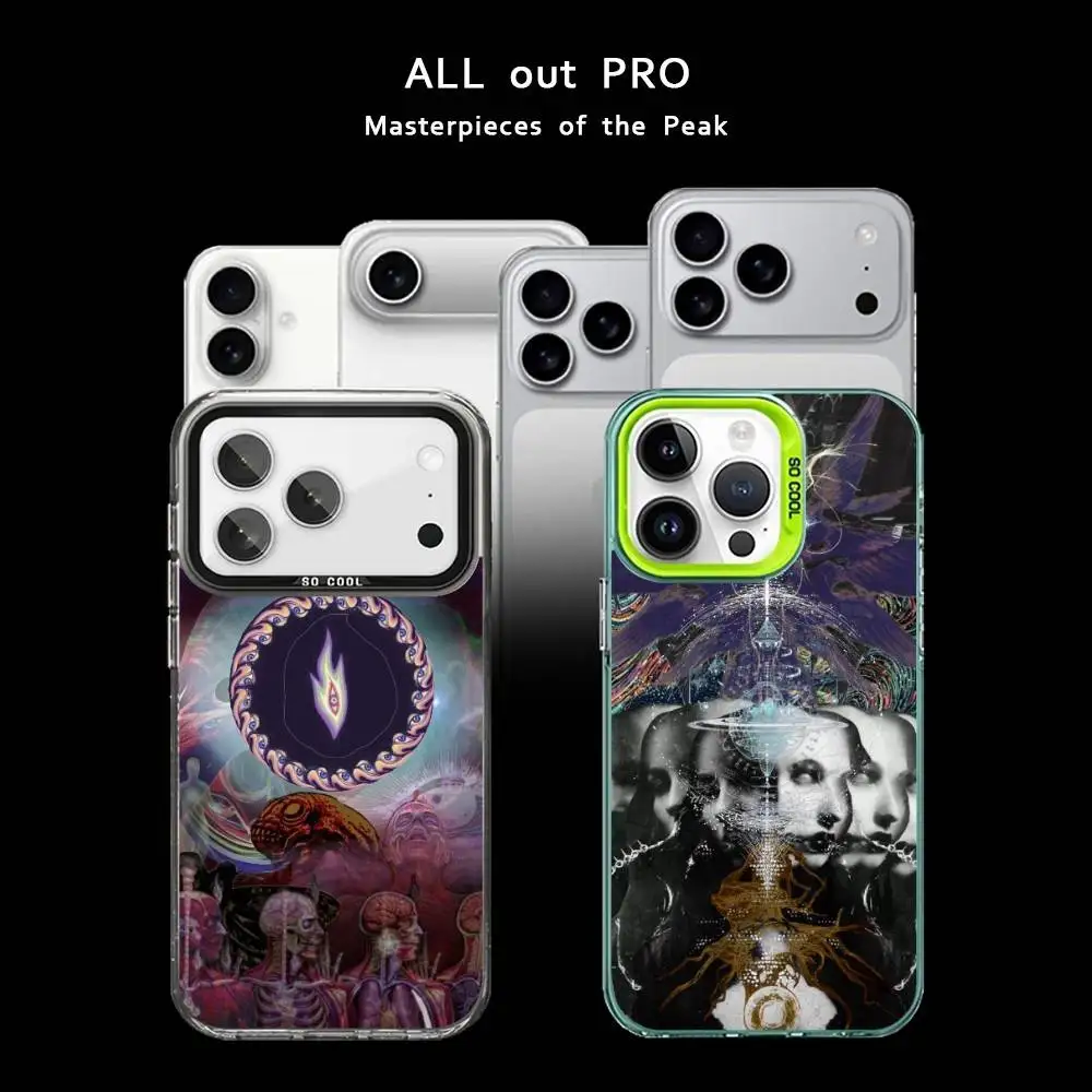 Classic Tool Band Lateralus Phone Case For iPhone17,16,15,14,13,12,11 Pro Max Blcak Matte Shockproof Cover